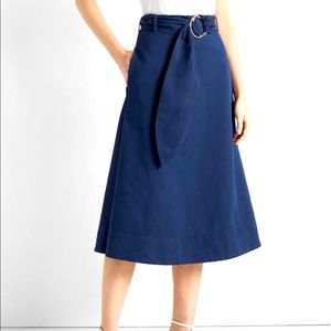 NWT Club Monaco Belted A Line Skirt